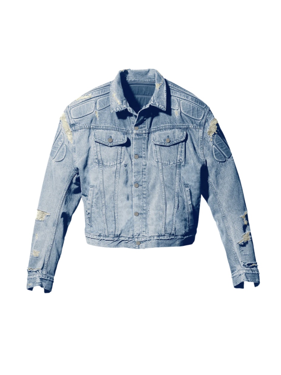 【YEEZY GAP ENGINEERED BY BALENCIAGA】PADDED DENIM JACKET - LIGHT WASH INDIGO