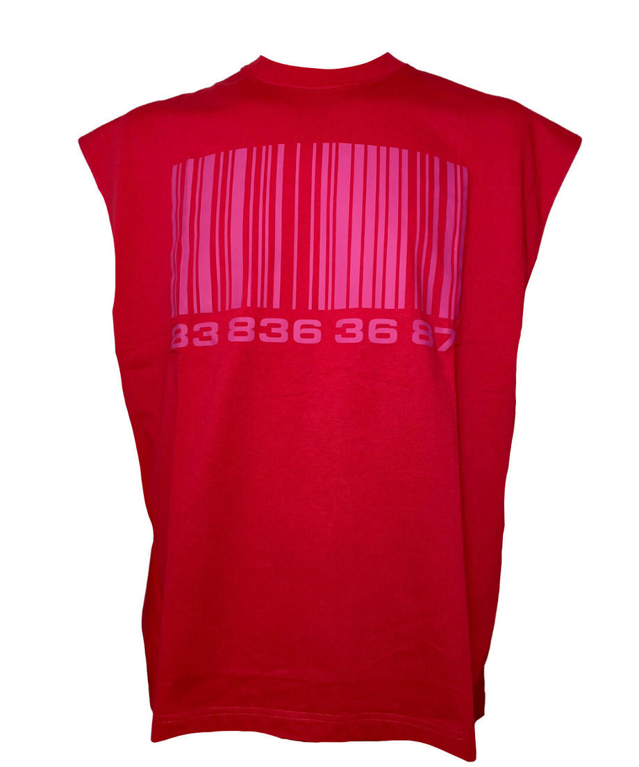 【VTMNTS】BIG BARCODE SLEEVELESS T-SHIRTS