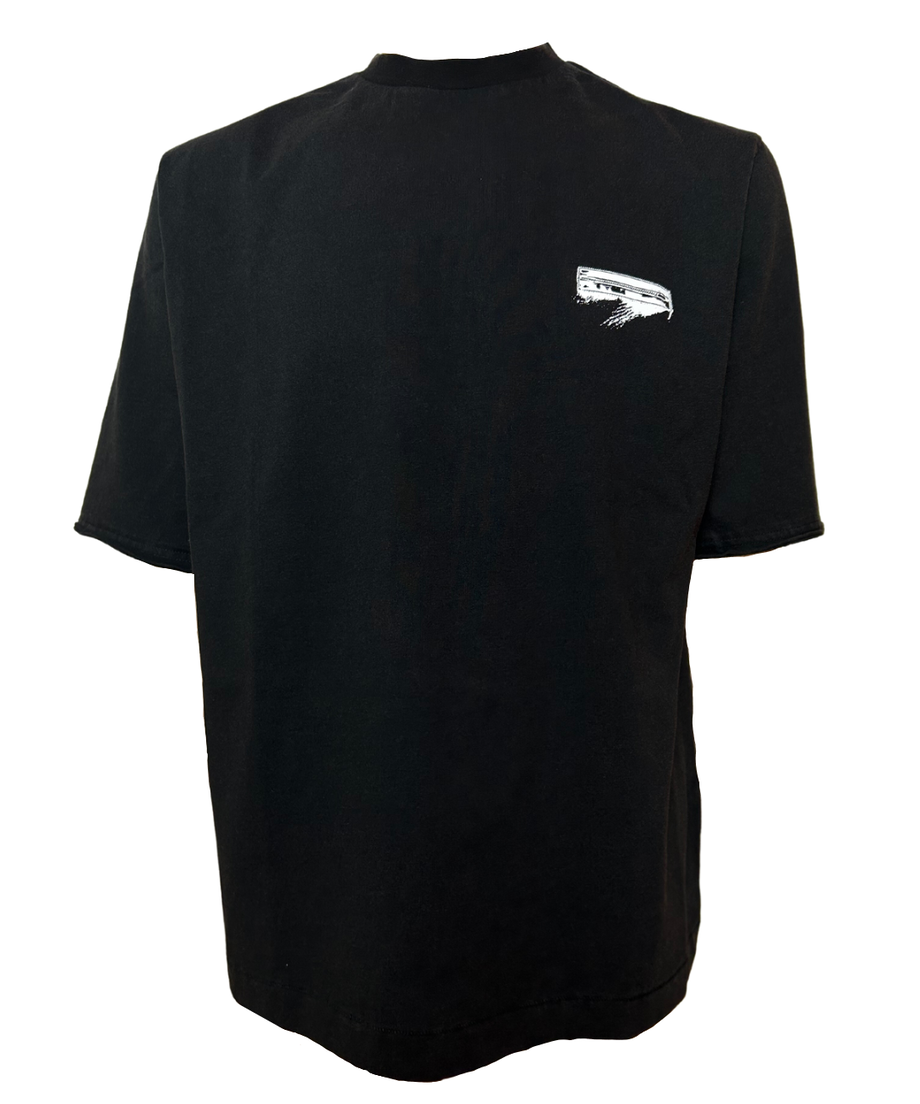 POUR CLAIRE / 【WE11DONE 】Rider Jacket Print T-Shirt Black