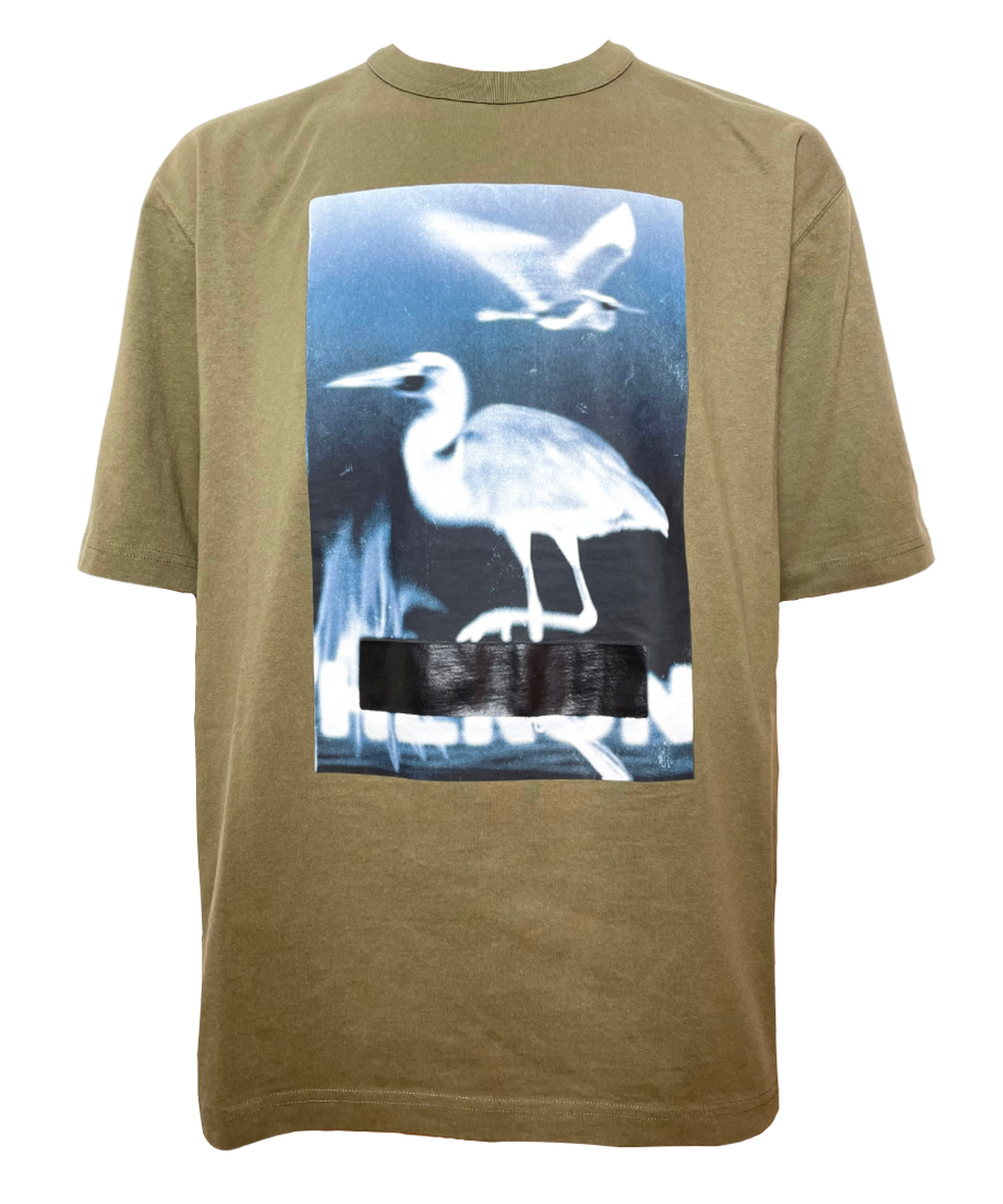 【HERON PRESTON】グラフィックTシャツ DARK OLIVE