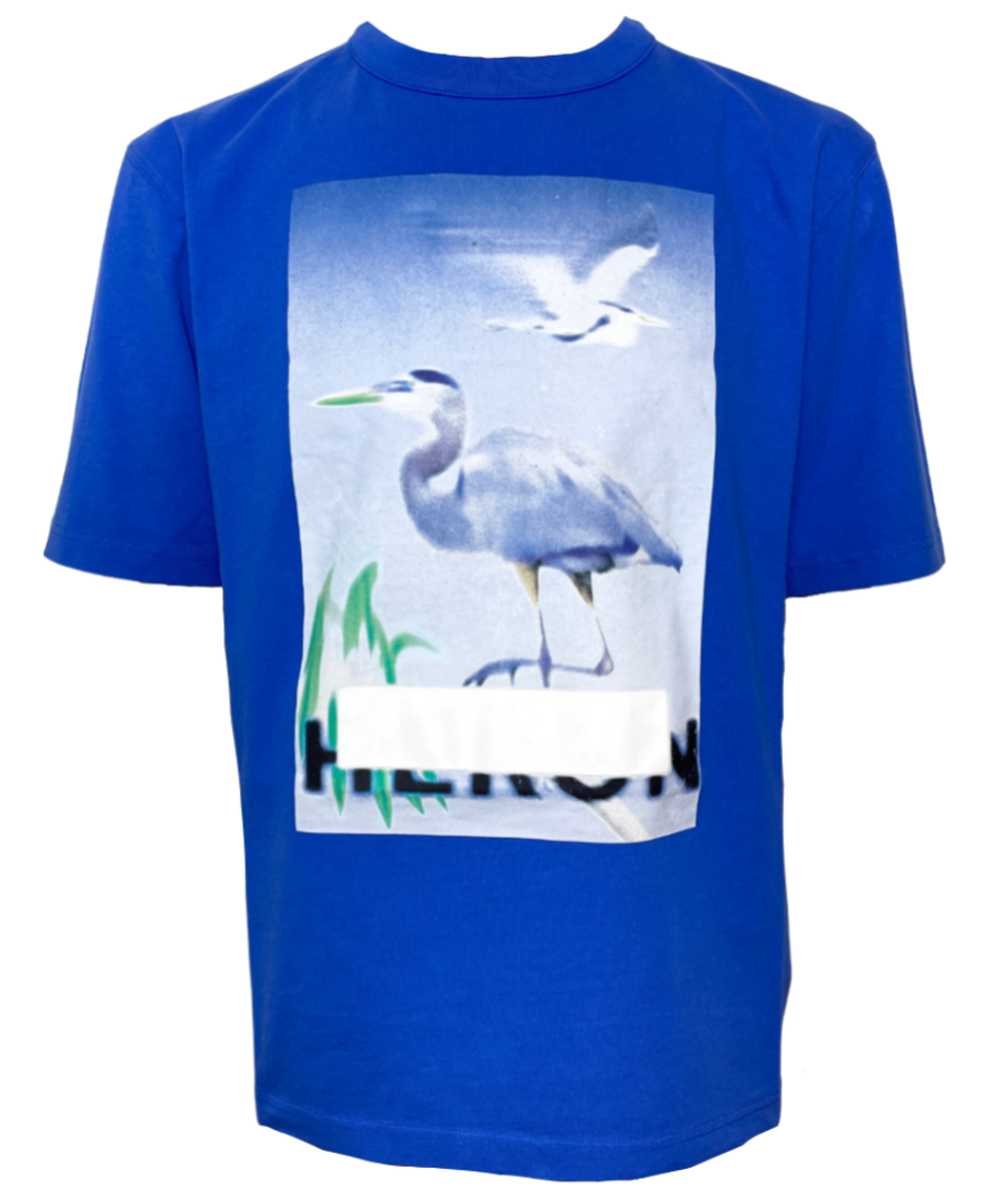 【HERON PRESTON】グラフィックTシャツ　BLUE