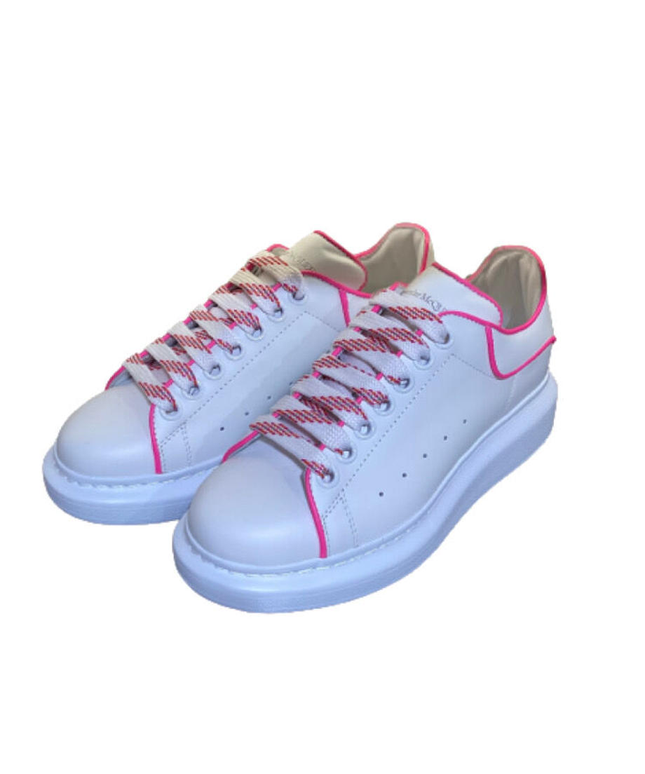 【Alexander McQUEEN】オーバーサイズスニーカー　WHITE/NEON PINK