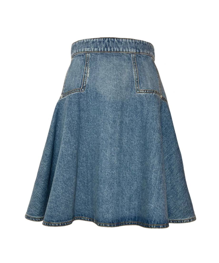 【Alexander McQUEEN】フレア デニム ミニスカート