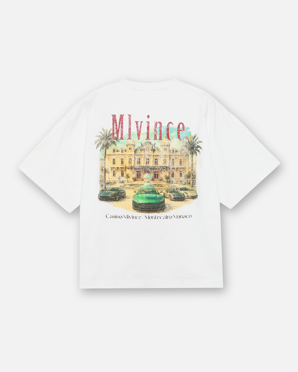 【MLVINCE】MONTECALRO BIG TEE – WASHED WHITE