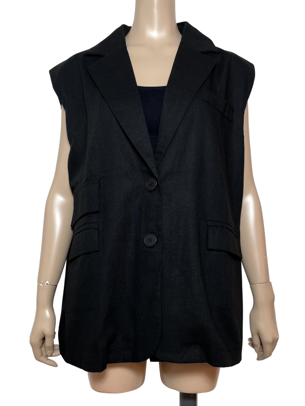 【MIRROR9】Nosleeve jacket setup BK