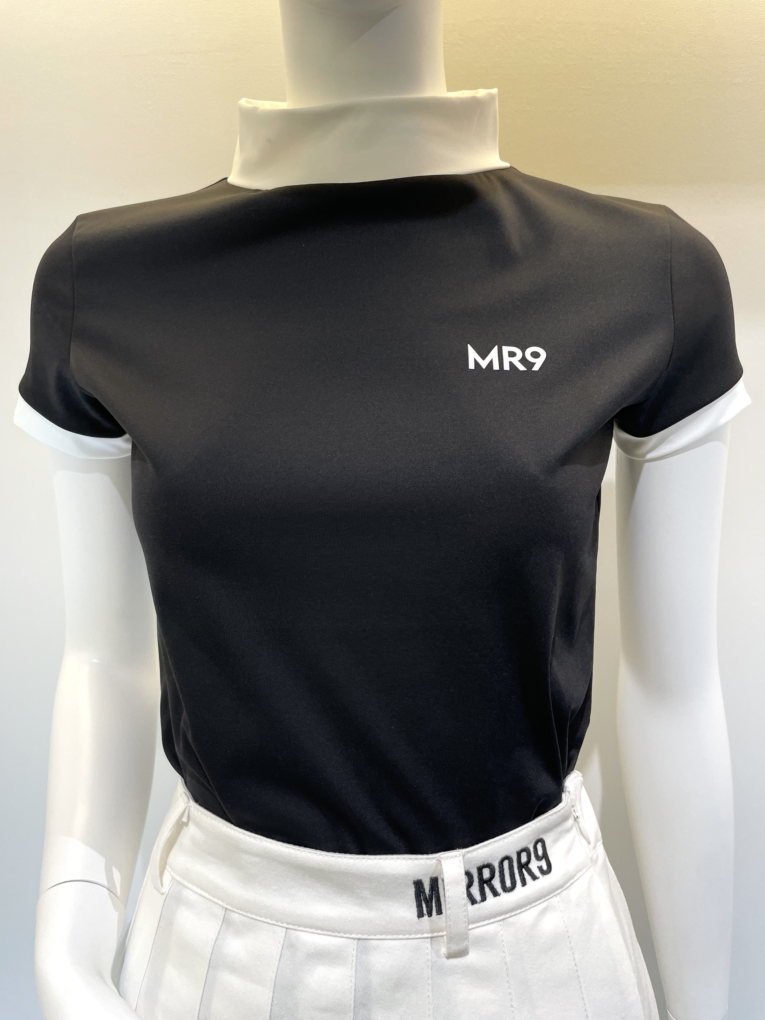 【MIRROR9】Taylor high neck tops BK