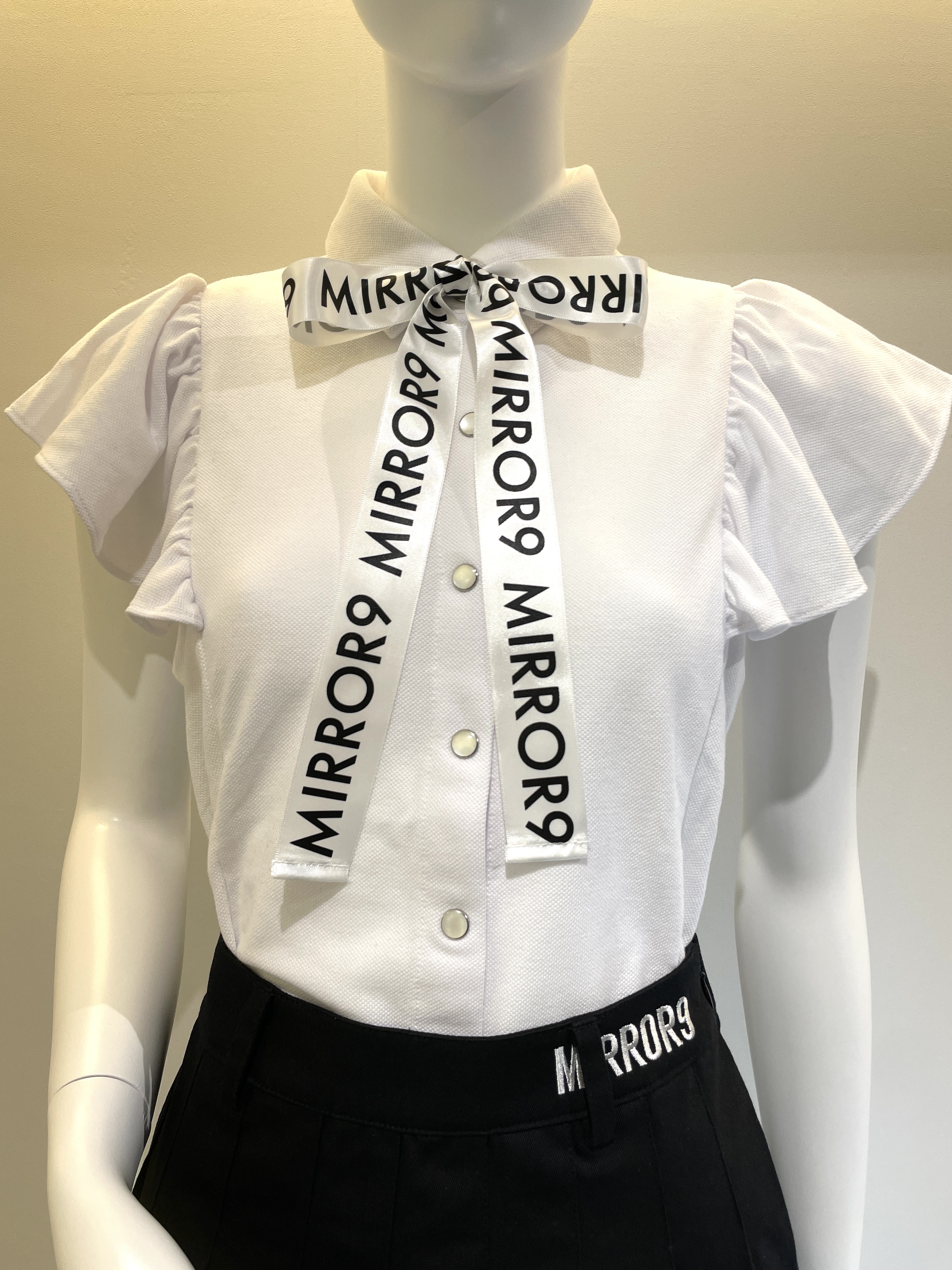 【MIRROR9】Frill polo shirts