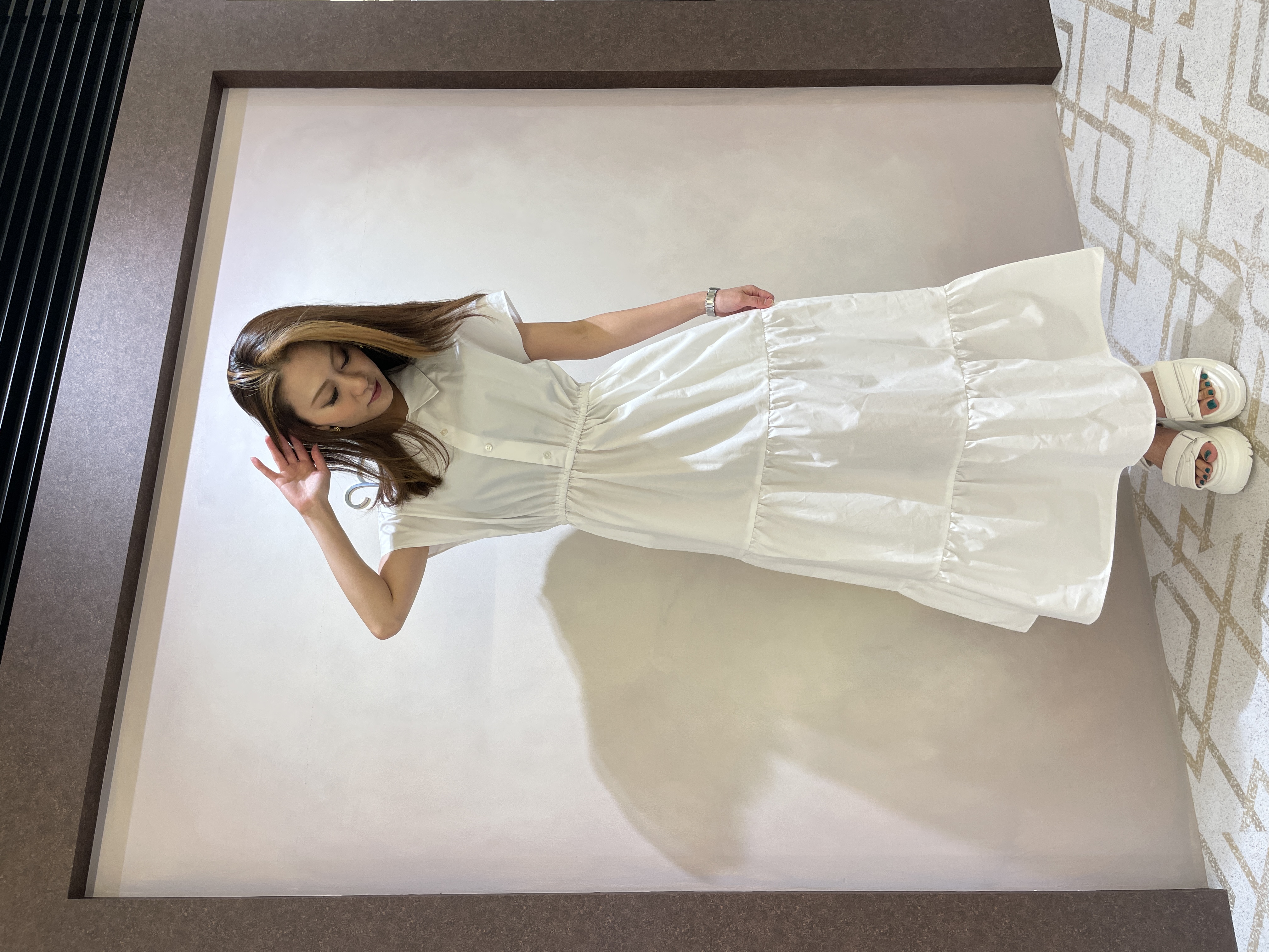 【MIRROR9】Bloom onepiece WHITE