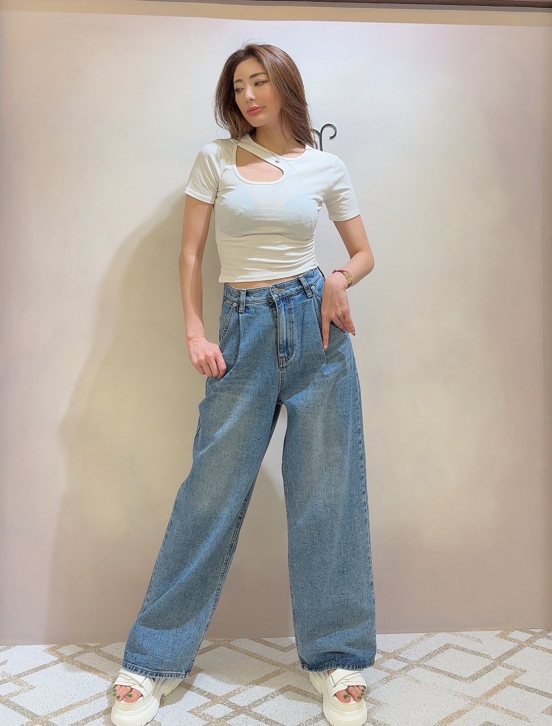 【MIRROR9】Front twist knit