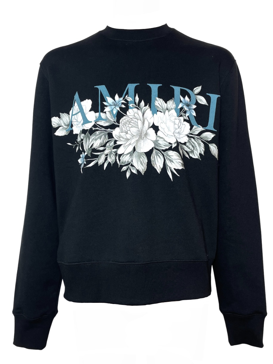 【AMIRI】FLORAL AMIRI LOGO CREW