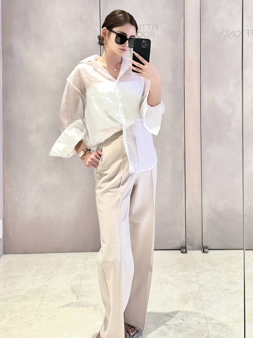 【ODREY】SHEER SHIRT WHITE