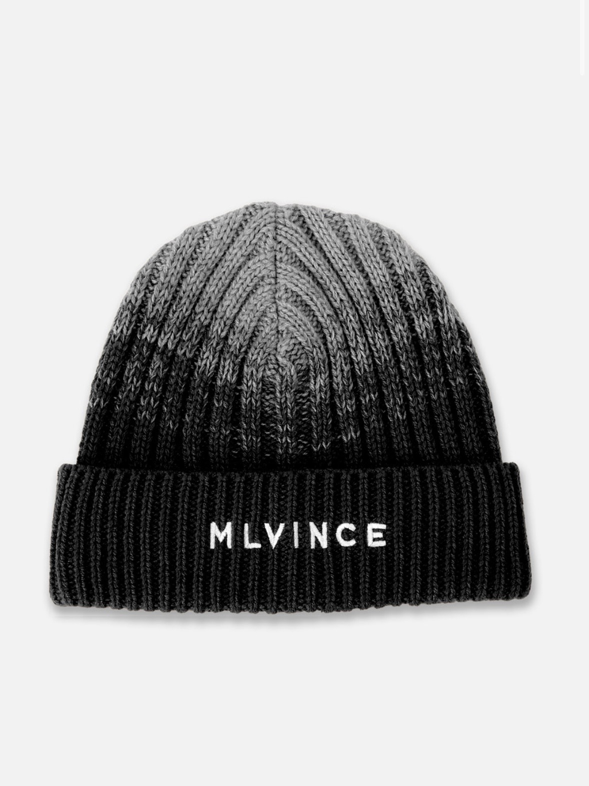 【MLVINCE】CLASSIC LOGO RIBBED BEANIE  BLACK