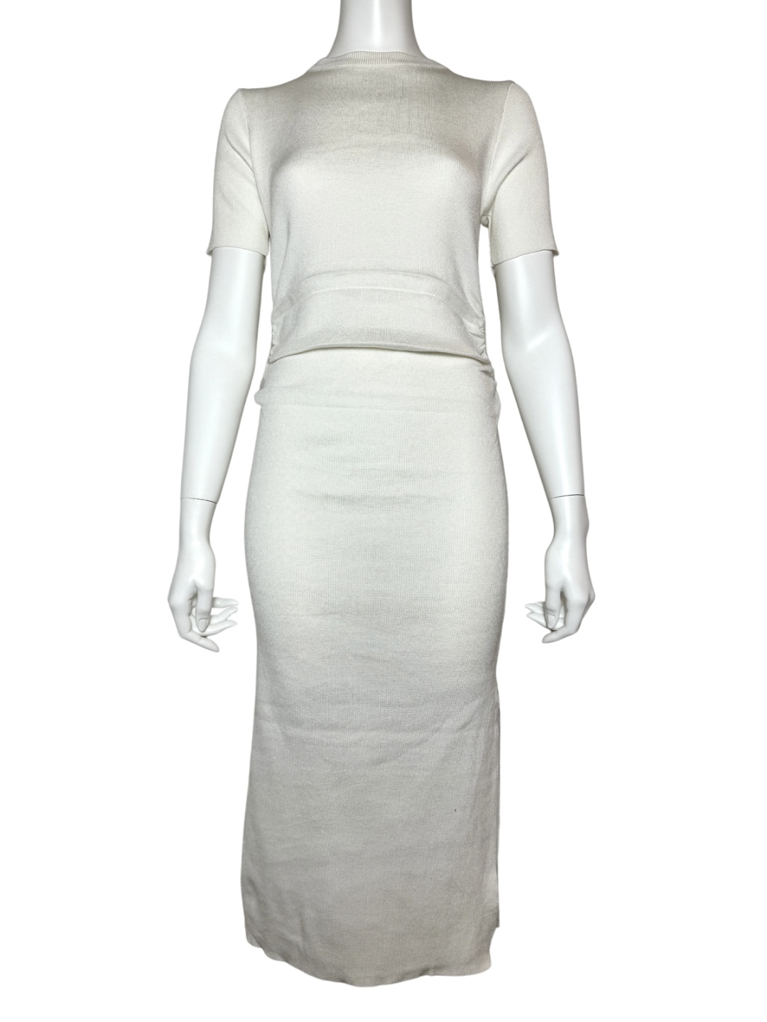 【MIRROR9 】Slit middle onepiece WHITE