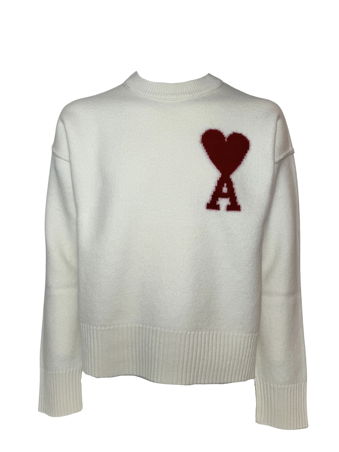【Ami】KNIT WHITE/RED